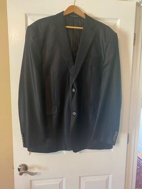 Men’s Navy 3 Piece Suit Gulliano Couture 50L 45L Vest Classic Wedding Business